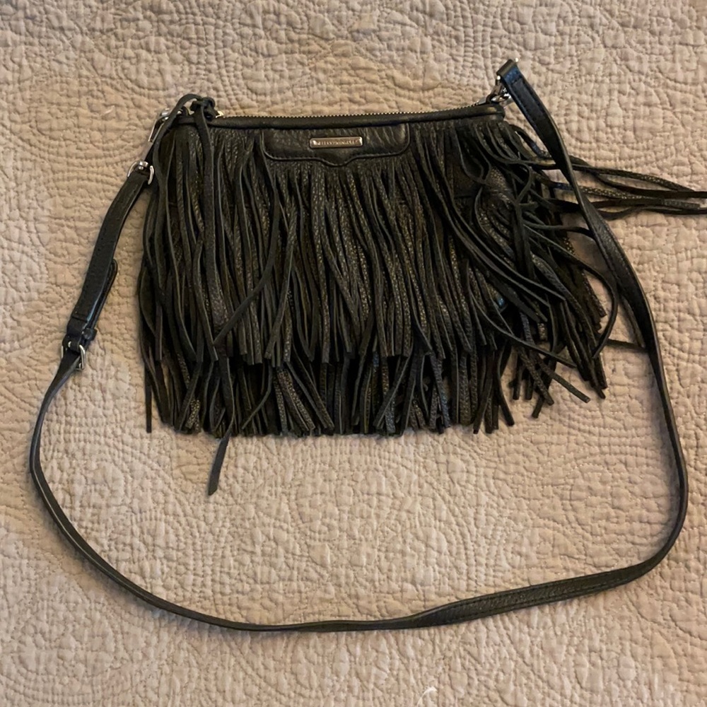 Rebecca Minkoff Black Fringe Crossbody